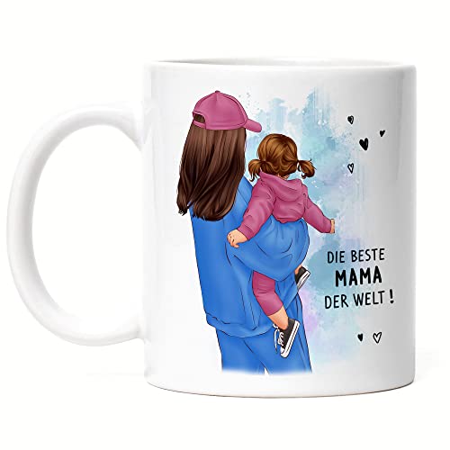 Kiddle-Design Mutter Kind Tasse Personalisiert mit Namen Mama Kinder Tochter Töchter Baby Geschenk für Mütter Muttertag Geschenk von Kiddle-Design