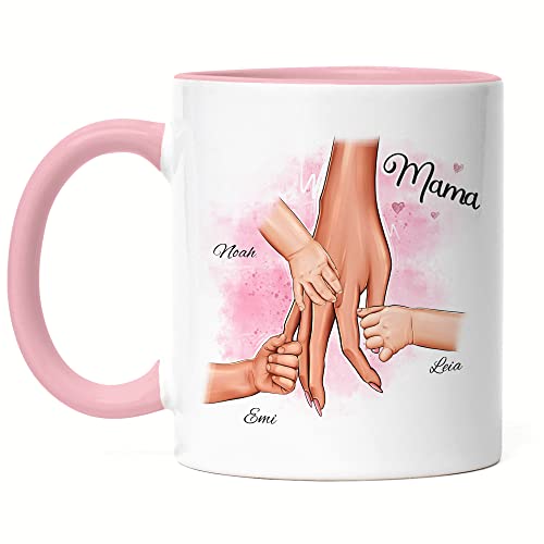 Kiddle-Design Mutter Tasse Rosa Muttertag Personalisiert für Mama Sohn Tochter Baby Geschenk Kinder Mütter Geschenk Mom Gift Kiddle-Design Mutter Tasse Rosa Muttertag Personalisiert für Mama Sohn Tochter Baby Geschenk Kinder Mütter Geschenk Mom Gift von Kiddle-Design