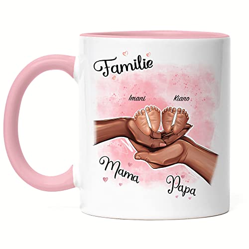 Kiddle-Design Mutter Vater Kind Tasse Rosa Personalisiert Geschenk Familie Baby Geburt Vatertag Muttertag Babygeschenk werdende Eltern Familienbild Kiddle-Design Mutter Vater Kind Tasse Rosa Personalisiert Geschenk Familie Baby Geburt Vatertag Muttertag Babygeschenk werdende Eltern Familienbild von Kiddle-Design