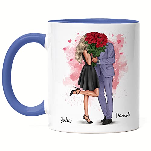 Kiddle-Design Pärchen Tasse Blau Personalisiert Valentinstag Namen für Ihn Sie Jahrestag Geschenk Paar Freund Freundin Individuelle Paartassen Kiddle-Design Pärchen Tasse Blau Personalisiert Valentinstag Namen für Ihn Sie Jahrestag Geschenk Paar Freund Freundin Individuelle Paartassen von Kiddle-Design