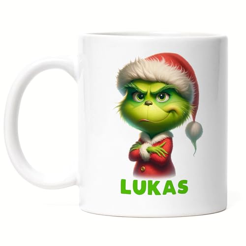 Kiddle-Design Personalisierte Anti Weihnachten Tasse Weihnachtstasse Lustig mit Name Weihnachten Nikolaus Fun Geschenkidee Wichtelgeschenk für Kinder von Kiddle-Design