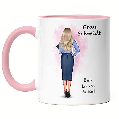 Kiddle-Design Personalisierte Tasse Rosa für Lehrerin | Abschiedsgeschenk mit Name | Beste Lehrerin der Welt | Dankeschön Geschenk zum Abschluss Kiddle-Design Personalisierte Tasse Rosa für Lehrerin | Abschiedsgeschenk mit Name | Beste Lehrerin der Welt | Dankeschön Geschenk zum Abschluss von Kiddle-Design