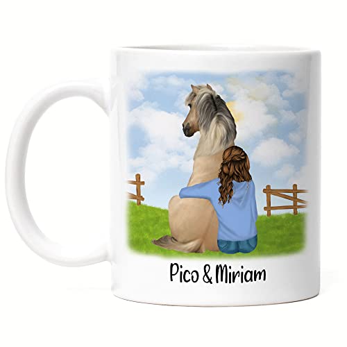 Kiddle-Design Reiterin Tasse Personalisiert Pferd Pony Pferdeliebhaber Geschenke Pferdebesitzer Pferdetasse Pferdemotiv Mädchen Reiter Geschenk Pferdezubehör von Kiddle-Design