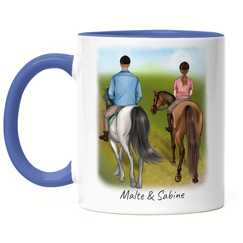 Kiddle-Design Reiterin & Reiter Tasse Blau Personalisiert Pärchen Pony Pferd Pferdeliebhaber Geschenke Pferdebesitzer Reitlehrer Reitlehrerin Geschenk Pferdezubehör Kiddle-Design Reiterin & Reiter Tasse Blau Personalisiert Pärchen Pony Pferd Pferdeliebhaber Geschenke Pferdebesitzer Reitlehrer Reitlehrerin Geschenk Pferdezubehör von Kiddle-Design