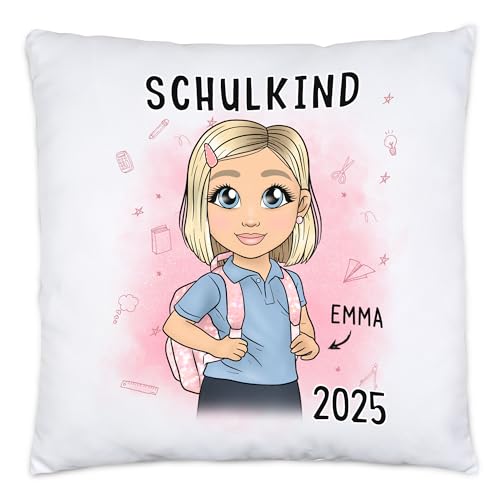Kiddle-Design Schulkind 2025 Kissen Personalisiertes Geschenk zum Schulanfang Mädchen Einschulungsgeschenk Erster Schultag Geschenkidee Kiddle-Design Schulkind 2025 Kissen Personalisiertes Geschenk zum Schulanfang Mädchen Einschulungsgeschenk Erster Schultag Geschenkidee von Kiddle-Design