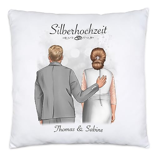 Kiddle-Design Silberhochzeit Kissen Personalisiert Silberne Hochzeit Bild Geschenk Hochzeitstag 25. Hochzeitstag Jubiläum für Paare Kiddle-Design Silberhochzeit Kissen Personalisiert Silberne Hochzeit Bild Geschenk Hochzeitstag 25. Hochzeitstag Jubiläum für Paare von Kiddle-Design