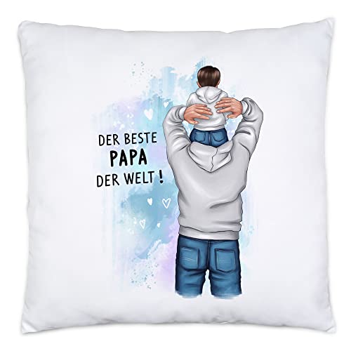 Kiddle-Design Vater Kind Kissen inkl. Füllung Vatertagsgeschenk Personalisiert Papa Kinder Baby Sohn Tochter Geschenk Väter Vatertag Geburtstag von Kiddle-Design