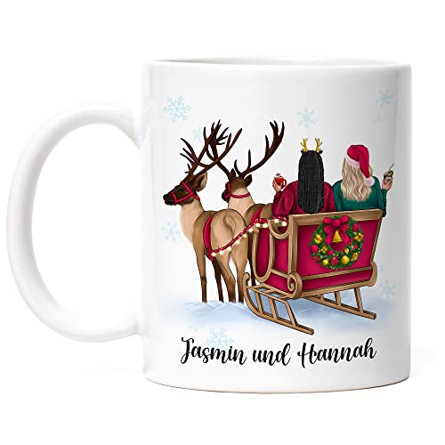 Kiddle-Design Weihnachtstasse Personalisiert Bff Tasse Idee Geschenk Beste Freundin Persönliche Freundschaftstassen Freundin Weihnachten Nikolaus Soulmate von Kiddle-Design