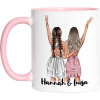 Beste Freundin Tasse Personalisiert Mit Name Freundinnen Best Friends Geschenk Freundinnengeschenk Schwester Damen Personalisieren von KiddleDesign