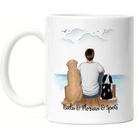 Hundepapa Tasse Personalisiert Hundebesitzer Geschenk Hundeliebhaber Hunde Dog Dad Hundefan Hundemotiv Haustier von KiddleDesign