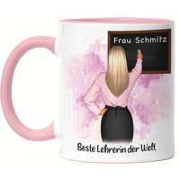 Lehrerin Tasse Rosa Personalisiert Abschluss Geschenk Referendariat Abschiedsgeschenk Klassenlehrerin Beste Abschied Dankeschön von KiddleDesign