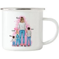 Mutter Kind Emaille Tasse Personalisiert Name Mama Kinder Tochter Sohn Baby Geschenk Mütter Muttertag Muttertagsgeschenk von KiddleDesign