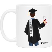Tasse Abschluss 2025 Bachelor Master Absolvent Geschenk Personalisiert Graduierung Doktor Lehrer Kaffeetasse Mann Herren Personalisieren von KiddleDesign