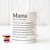 Tasse Mama Definition Mutter Muttertagsgeschenk Personalisiert Zum Muttertag Geburtstag Geschenkidee Kaffeetasse Teetasse von KiddleDesign