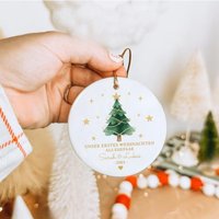 Weihnachtsanhänger Personalisiert, Unser Erstes Weihnachten Als Ehepaar 2025, Weihnachtskugel Christbaumschmuck, Geschenk Brautpaar Hochzeit Weihnachtsanhänger Personalisiert, Unser Erstes Weihnachten Als Ehepaar 2025, Weihnachtskugel Christbaumschmuck, Geschenk Brautpaar Hochzeit von KiddleDesign