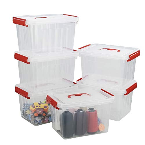 Kiddream 6er Set Küche Aufbewahrungsbox mit Deckel, 6 Liter kleine Kunststoff Box Set von Kiddream