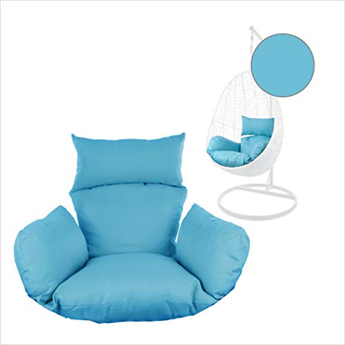 Kideo® Sitzkissen für Hängesessel, Swing Chair Kissen, Ersatzkissen, Wechselkissen, waschbar, 2-teilig, blau, einfarbig (Nest, 5050 Sky Blue) von Kideo