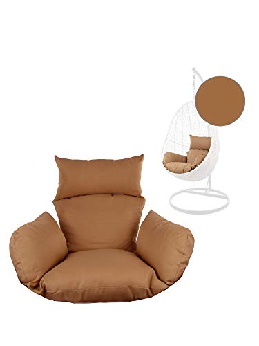 Kideo® Sitzkissen für Hängesessel, Swing Chair Kissen, Ersatzkissen, Wechselkissen, waschbar, 2-teilig, braun (Nest, 7010 Hazelnut) von Kideo