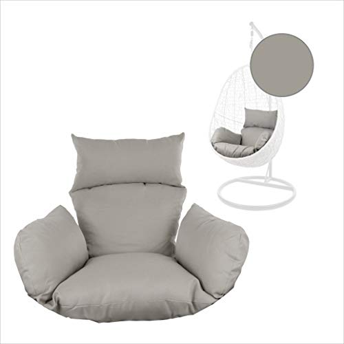 Kideo® Sitzkissen für Hängesessel, Swing Chair Kissen, Ersatzkissen, Wechselkissen, waschbar, 2-teilig, grau (Nest, 8008 Cloud) von Kideo