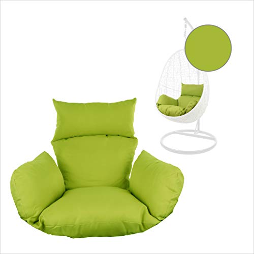 Kideo® Sitzkissen für Hängesessel, Swing Chair Kissen, Ersatzkissen, Wechselkissen, waschbar, 2-teilig, grün (Nest, 6068 Apple Green) von Kideo