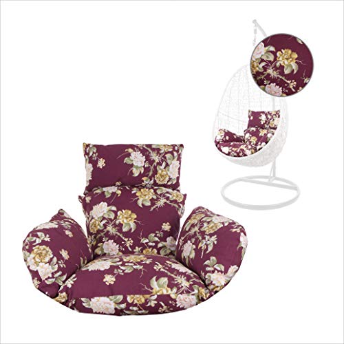 Kideo® Sitzkissen für Hängesessel, Swing Chair Kissen, Ersatzkissen, Wechselkissen, waschbar, 2-teilig, lila, violett (Nest, 3905 vino Tinto) von Kideo