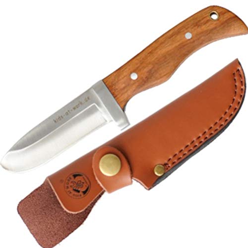 Kids At Work campingmesser 20 cm Silber/braun Stahl/Holz 2-teilig von Kids At Work