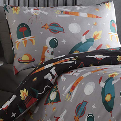 Kids' Club Bedding Spaceman Ösenvorhänge, gefüttert, 168 x 137 cm, Grau von Kids' Club Bedding