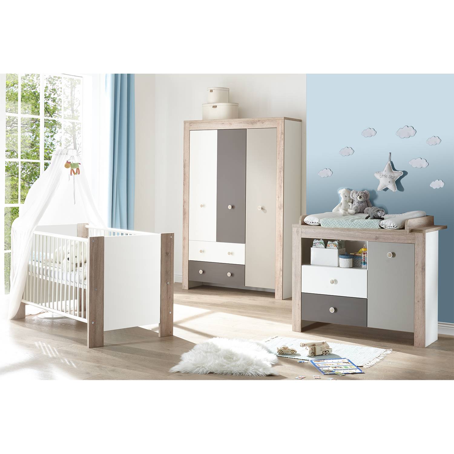 Babyzimmer-Set Bea II (3-teilig) von Kids Club Collection