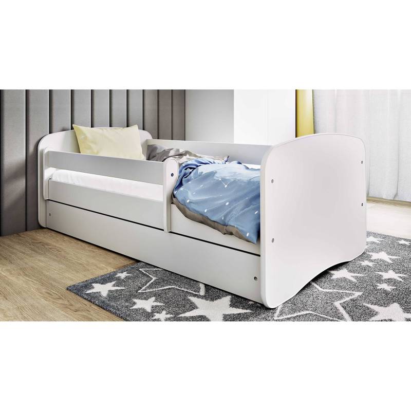 home24 Kinderbett Basic 70 x 140cm mit Lattenrost Weiß/Weiß von home24