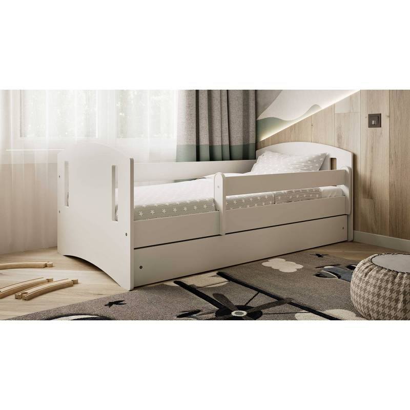 home24 Kinderbett Basic II 80 x 160cm mit Lattenrost Weiß von home24