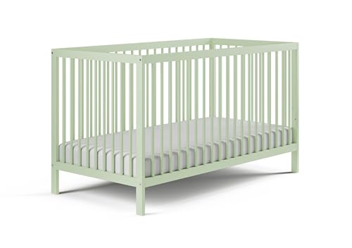 Babybett Kinderbett Gitterbett 60x120 & 70x140 cm höhenverstellbar & herausnehmbare Sprossen, optional mit Schublade und Matratze | 60x120 cm Buchenholz grün sehr stabil Made in Europe Babybett Kinderbett Gitterbett 60x120 & 70x140 cm höhenverstellbar & herausnehmbare Sprossen, optional mit Schublade und Matratze | 60x120 cm Buchenholz grün sehr stabil Made in Europe von Kids Collective