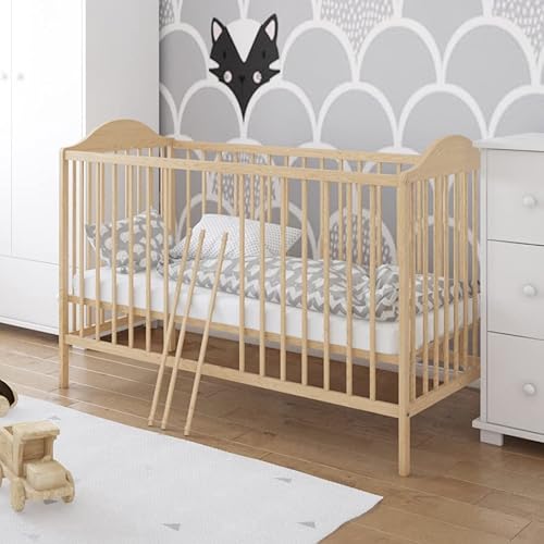 Kids Collective Babybett Gitterbett 60x120 cm höhenverstellbar | herausnehmbare Sprossen Stäbe Natur Made in Europe | von Geburt bis 3. Lebensjahr Kids Collective Babybett Gitterbett 60x120 cm höhenverstellbar | herausnehmbare Sprossen Stäbe Natur Made in Europe | von Geburt bis 3. Lebensjahr von Kids Collective