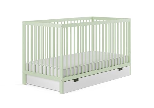 Kids Collective Babybett mit Schublade und Matratze Kinderbett Gitterbett 60x120 & 70x140 cm höhenverstellbar & herausnehmbare Sprossen | 60x120 cm Buchenholz grün sehr stabil Made in Europe Kids Collective Babybett mit Schublade und Matratze Kinderbett Gitterbett 60x120 & 70x140 cm höhenverstellbar & herausnehmbare Sprossen | 60x120 cm Buchenholz grün sehr stabil Made in Europe von Kids Collective