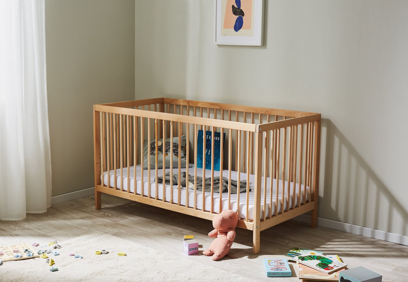 Kids Collective Kinderbett Kinderbett Gitterbett 60x120 und 70x140 cm herausnehmbare Sprossen, Buchenholz mit Matratze natur 70x140 cm von Geburt bis 6. Lebensjahr Kids Collective Kinderbett Kinderbett Gitterbett 60x120 und 70x140 cm herausnehmbare Sprossen, Buchenholz mit Matratze natur 70x140 cm von Geburt bis 6. Lebensjahr von Kids Collective
