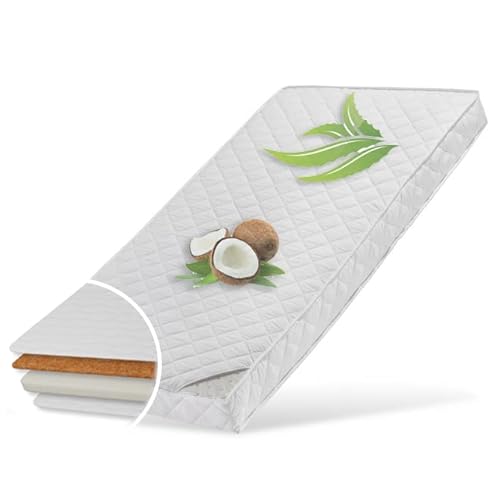 Kindermatratze 90x200 cm KOKOS mit gestepptem Aloe Vera-Bezug, 10 cm hoch, Babymatratze Kindermatratze 90 x 200 Kokos-Matratze für Babybett oder Kinderbett, Körpergewicht bis 60kg Kindermatratze 90x200 cm KOKOS mit gestepptem Aloe Vera-Bezug, 10 cm hoch, Babymatratze Kindermatratze 90 x 200 Kokos-Matratze für Babybett oder Kinderbett, Körpergewicht bis 60kg von Kids Collective