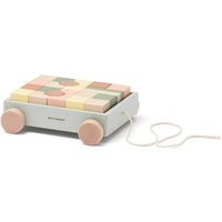 Kids Concept - Edvin Wagen mit Holzklötzen, bunt (21er-Set) von Kids Concept by Sweden Concept AB