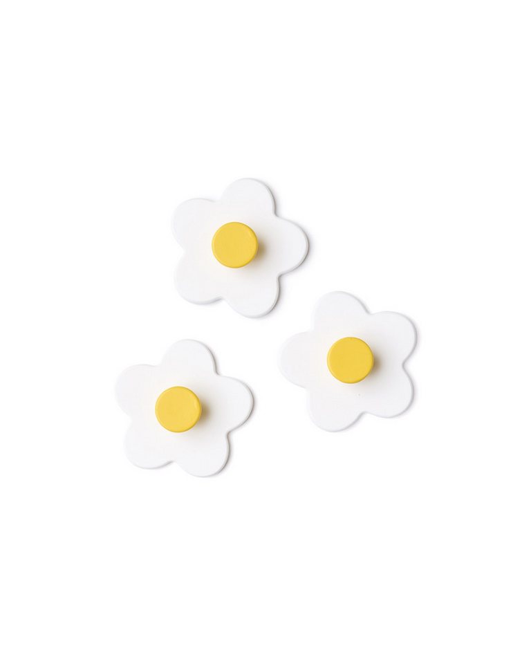 Kids Concept Kleiderhaken Hakenset 3er-Pack Blume weiss 9,5 x 9,5 x 3cm, Kinderzimmer, (2-St) von Kids Concept