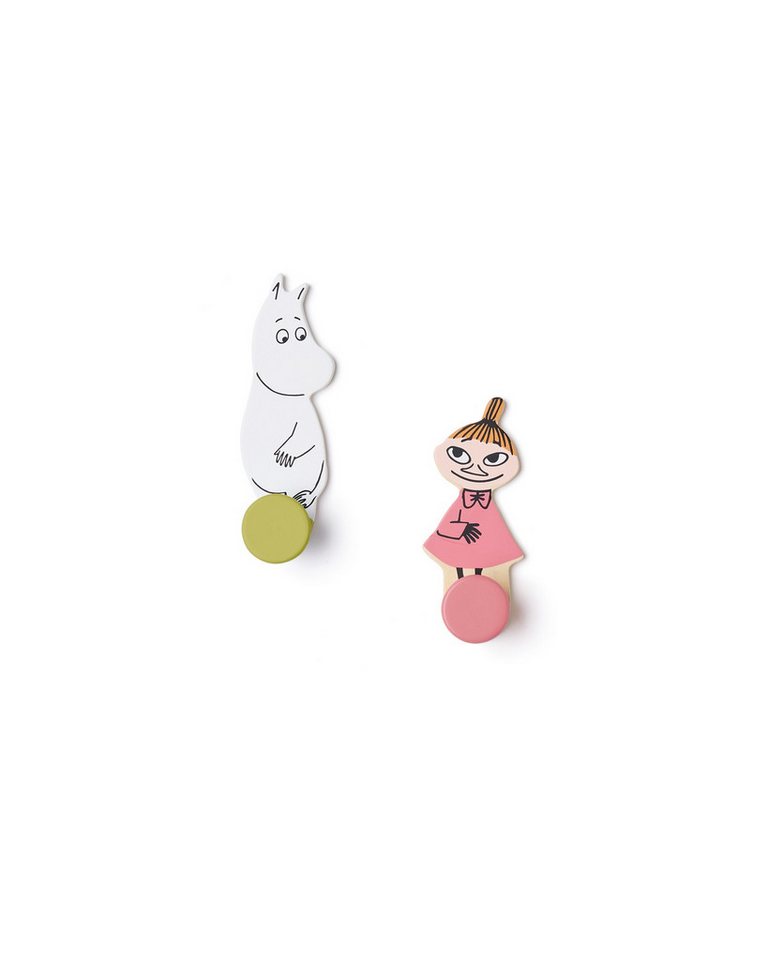 Kids Concept Kleiderhaken Kleiderhaken 2er-Set Kleine My 14x3x4,5cm und 12x3x5 cm aus Holz, Kinderzimmer, (2-St., mit Mumin-Motiv) von Kids Concept