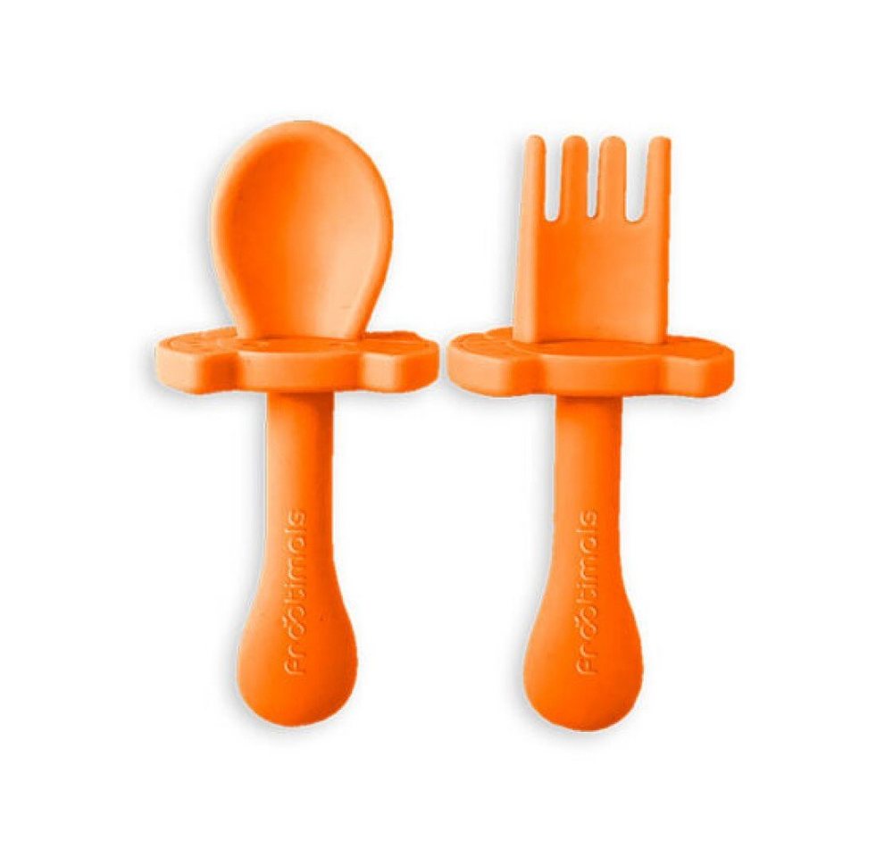 Kids Euroswan Kindergeschirr-Set Baby Besteck Set Löffel und Gabel Farbe Orange von Kids Euroswan