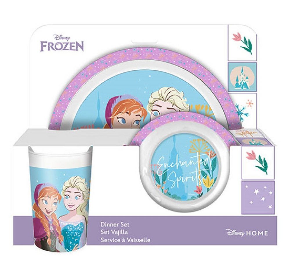 Kids Euroswan Kindergeschirr-Set Frozen Geschirrset Teller Schüssel Becher Anna Elsa von Kids Euroswan