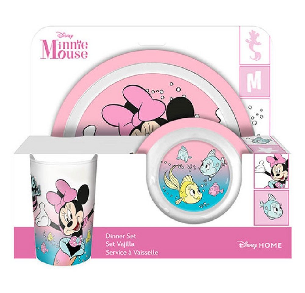 Kids Euroswan Kindergeschirr-Set Minnie Mouse Disney Geschirrset Teller Schüssel Becher von Kids Euroswan