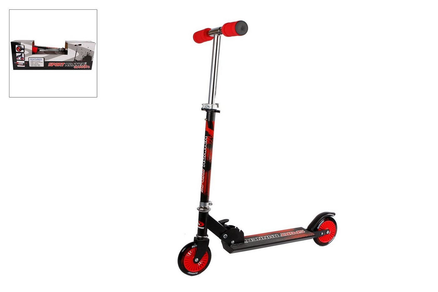 Kids Globe Schleifscheibe Kids Globe Street Rider Aluscooter Roller City Roller rot-schwarz von Kids Globe