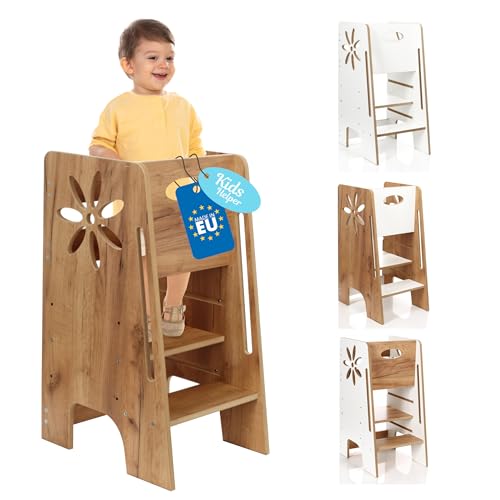 Kitchen Kids Helper Lernturm ab 1 Jahr - Höhenverstellbarer Lernturm Montessori Eiche 80cm - Sicherer Learning Tower für Kinder - Ideal für Küche & Bad - Stabile Konstruktion - Leichter Aufbau Kitchen Kids Helper Lernturm ab 1 Jahr - Höhenverstellbarer Lernturm Montessori Eiche 80cm - Sicherer Learning Tower für Kinder - Ideal für Küche & Bad - Stabile Konstruktion - Leichter Aufbau von Kids Helper Opiatowski