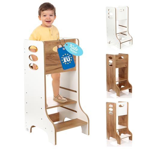 Kitchen Kids Helper Lernturm ab 1 Jahr - Höhenverstellbarer Lernturm Montessori Weiß und Eich 90cm - Sicherer Learning Tower für Kinder - Ideal für Küche & Bad - Stabile Konstruktion - Leichter Aufbau Kitchen Kids Helper Lernturm ab 1 Jahr - Höhenverstellbarer Lernturm Montessori Weiß und Eich 90cm - Sicherer Learning Tower für Kinder - Ideal für Küche & Bad - Stabile Konstruktion - Leichter Aufbau von Kids Helper Opiatowski