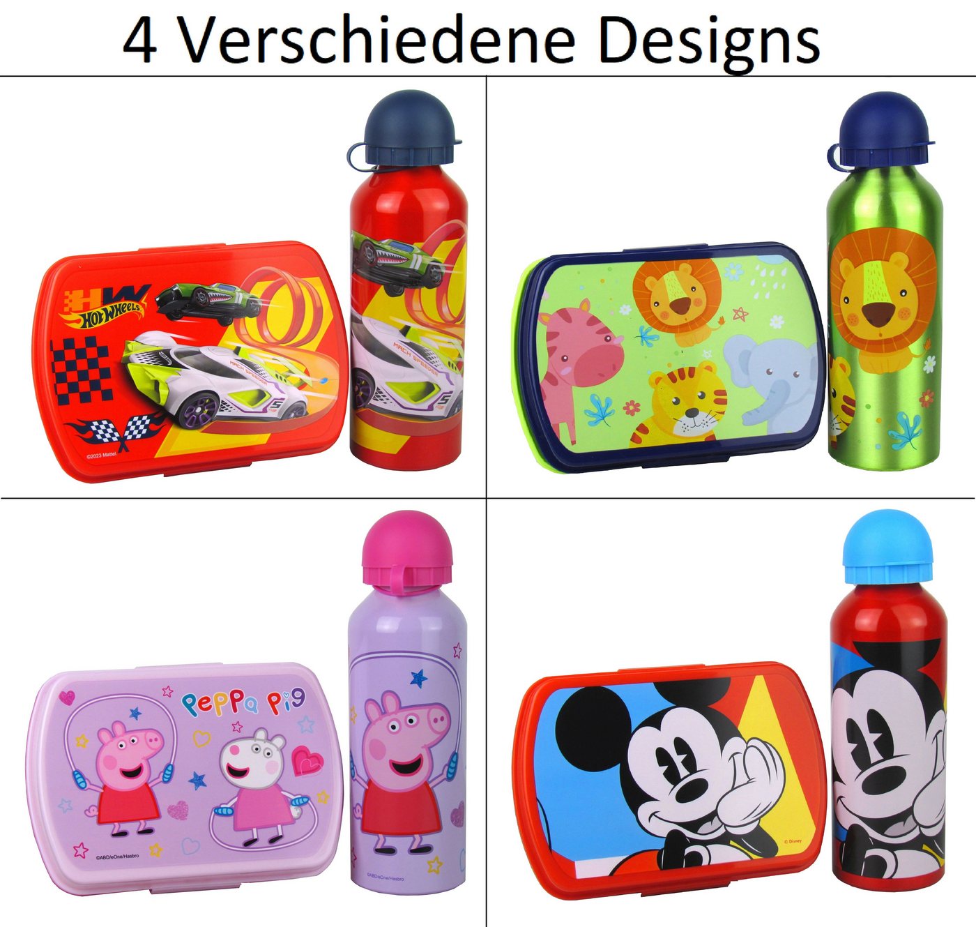 Kids Licensing Lunchbox Frühstücks-Set - Kunststoff Brotdose 20 x 8 x 5,5cm, inkl. Metall Trinkflasche 500ml - verschieden Motive Kids Licensing Lunchbox Frühstücks-Set - Kunststoff Brotdose 20 x 8 x 5,5cm, inkl. Metall Trinkflasche 500ml - verschieden Motive von Kids Licensing