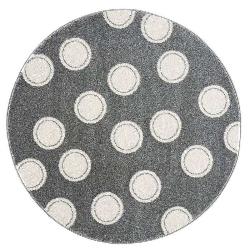 Kinderteppich Punkte rund, Kids Love Rugs, rund, Höhe: 16 mm, weicher Flor von Kids Love Rugs