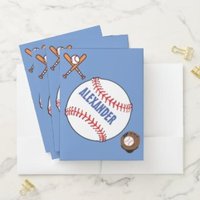 Personalisierte Baseball Kids Taschenordner Für Die Schule | 5Er Set Taschen-Ordner Personalisierbar Fanweihnachtsgeschenkostern Geschenk von KidsAlly