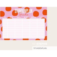 stundenplan Dots | Orange-Rosa - Schule Dina4 Personalisiert Beschreibbar Colorblocking stundenplan Dots | Orange-Rosa - Schule Dina4 Personalisiert Beschreibbar Colorblocking von HeyStephieShop