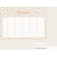 stundenplan Gänseblümchen - Daisy Schule Dina4 Personalisiert Beschreibbar von HeyStephieShop