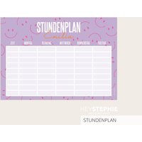 stundenplan Smileys | Lila-Pink - Schule Dina4 Personalisiert Beschreibbar Colorblocking stundenplan Smileys | Lila-Pink - Schule Dina4 Personalisiert Beschreibbar Colorblocking von HeyStephieShop